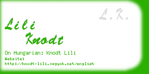 lili knodt business card